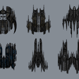 Быстрые скетчи космокораблей