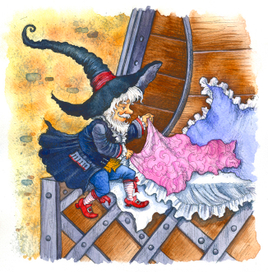 "Чудесное путешествие Нильса с дикими гусями" С.Лагерлев тушь,перо,акварель 2012