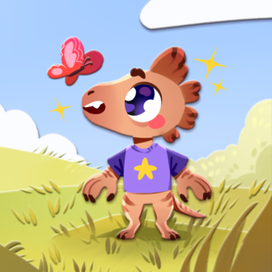 Динозавр на лугу