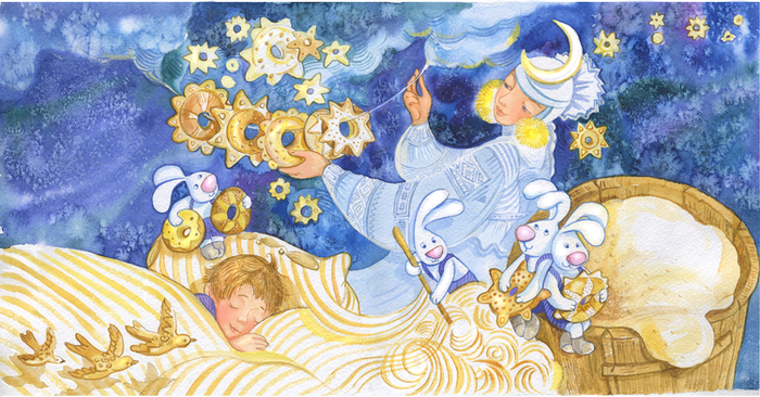 Ночь на небо нижет звездные баранки...