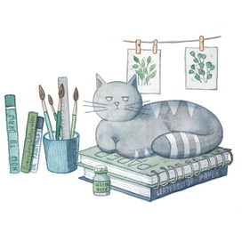 Кот художника