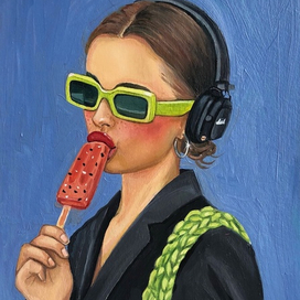 девушка с мороженым