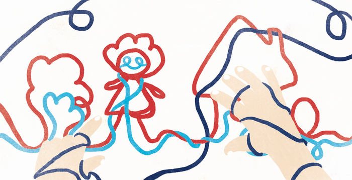 "Вязаная история" Макет Нининого вязаного мира