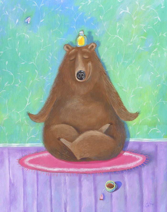 "Чай с медом" (из серии открыток "Meditation)