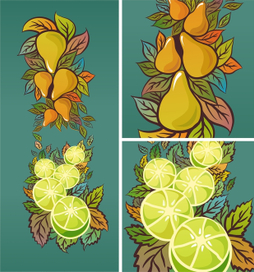 груша, мята, лайм