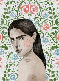 девушка и орнамент