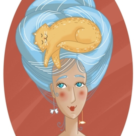 Котик и девушка