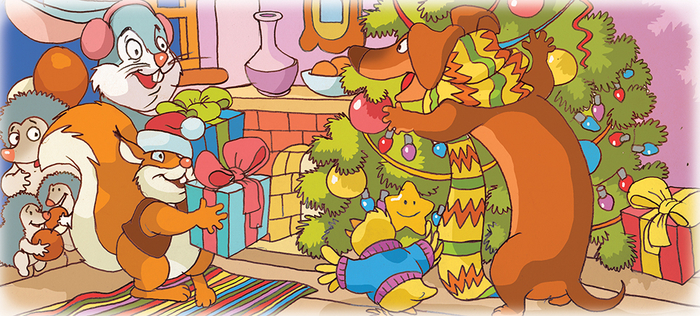 Д. В. Выборгский К Таксе и Цыплёнку приходят гости