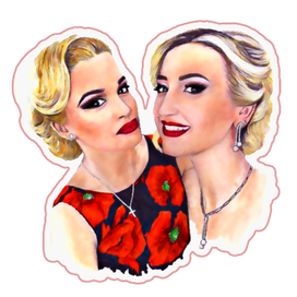 Бородина и Бузова(исходник цв.крандаши)