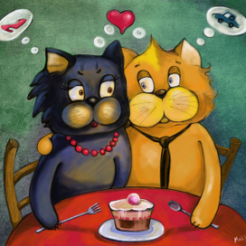 Влюбленные коты