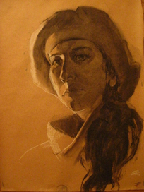 Девушка в  беретке.