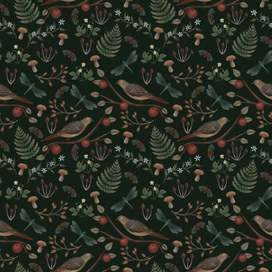 Бесшовный лесной паттерн