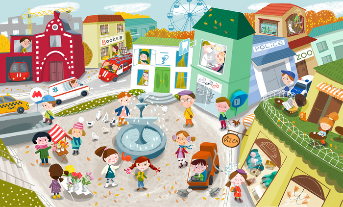 Веселая прогулка по городу