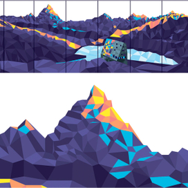 Монте-Роза в стиле Low Poly
