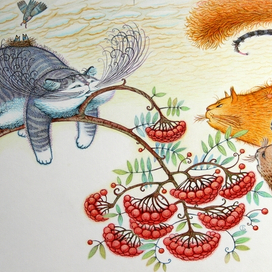 "Во дворе он встретил суровых облезлых котов дворовых..."