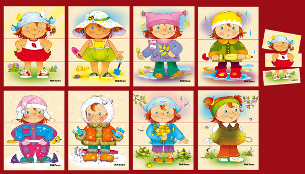 КАРТИНКИ разрезные " ВРЕМЕНА ГОДА"