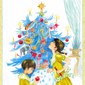 Ёлка,  иллюстрация к рассказам Зощенко 