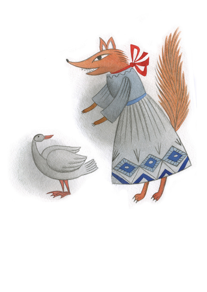 лиса и гусь