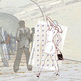 Однажды в переходе метро одна девушка подумала, что у нее по спине ползет муравей. А другая просто п