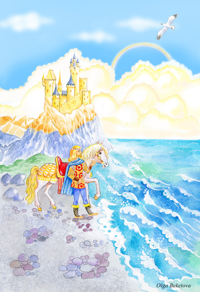 Старинный замок на берегу моря