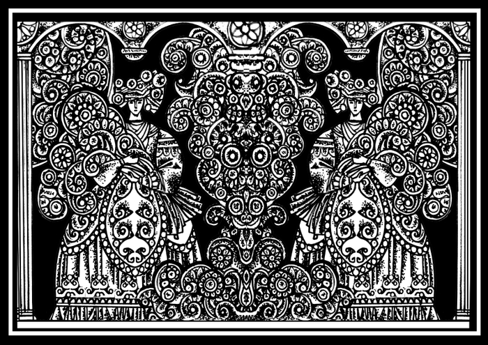 "Цветник" бумага, маркер. 2015