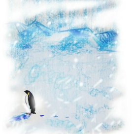 Иллюстрация к рассказу о пингвинах. Серия работ.
