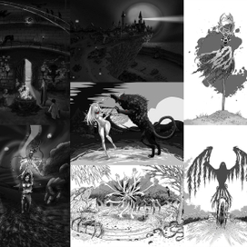 Серия иллюстраций для трилогии Созвездие Ворона