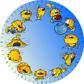 Часы - один день из жизни кота