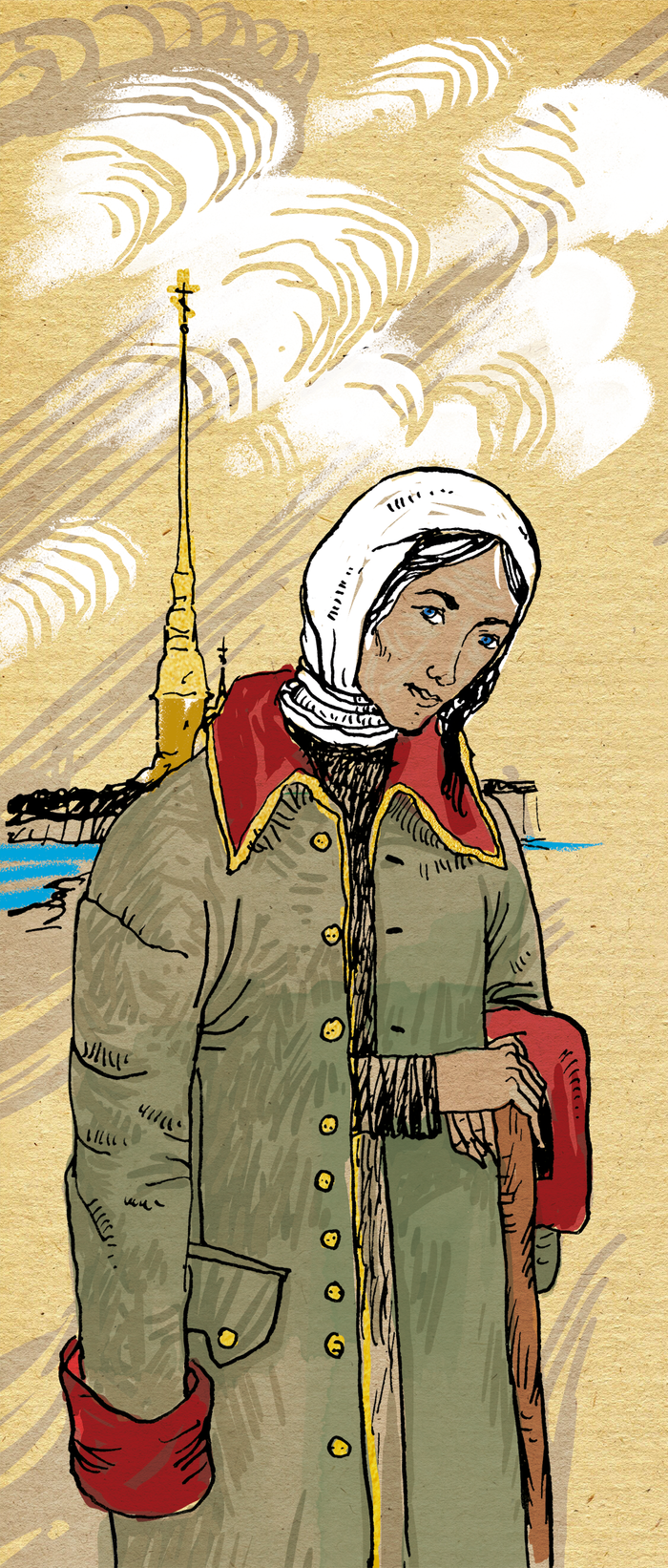 Святая Ксения Петербургская. Для журнала "Саша и Даша"