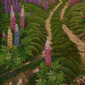 Люпины/фрагмент/