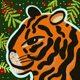 Новогодняя иллюстрация-открытка