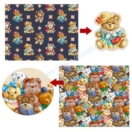 Ткань с мишками