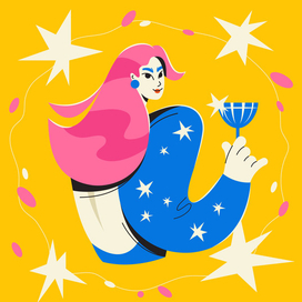 Девушка с бокалом