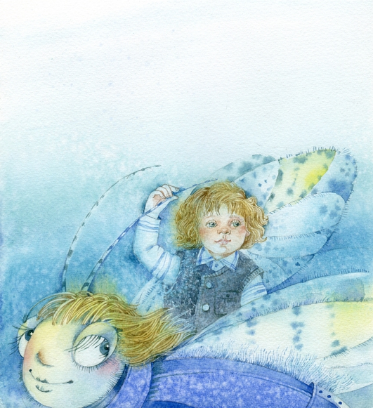 Иллюстрация к книге Л. Стружецкой "Ночь Жука Светлячка" 