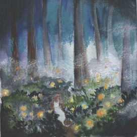 Котик в лесу