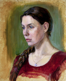 Девушка в красном платье