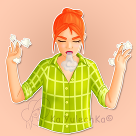 Стикер для художника "Тихая злость"