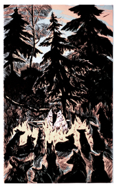 Иллюстрация к повести Джека Лондона "Белый клык" 