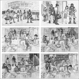 "Маски-шоу" - серия иллюстраций по описанию