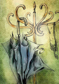 Вешалка и зонт