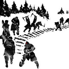 Иллюстрация ко 2й главе 2й части романа "Как закалялась сталь"