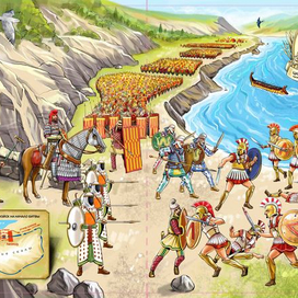 Карта битв. Фермопиллы.