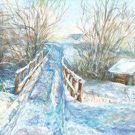 Зима в деревне 