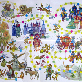 Шарль Перро. КОТ В САПОГАХ. Игровое поле. Изд. "Малыш"