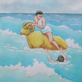 Фрикс на золоторунном баране и Гелла