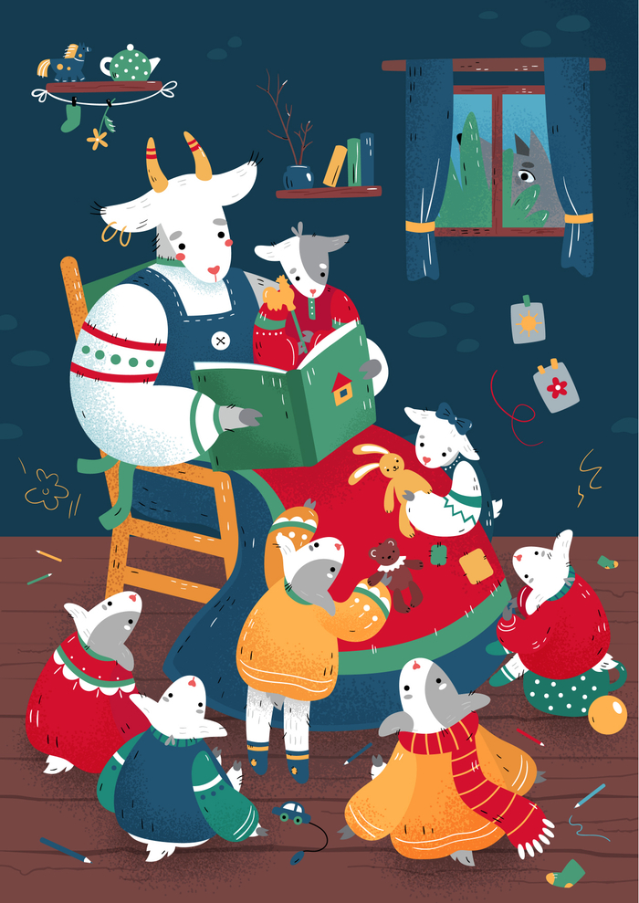 Коза и козлятки