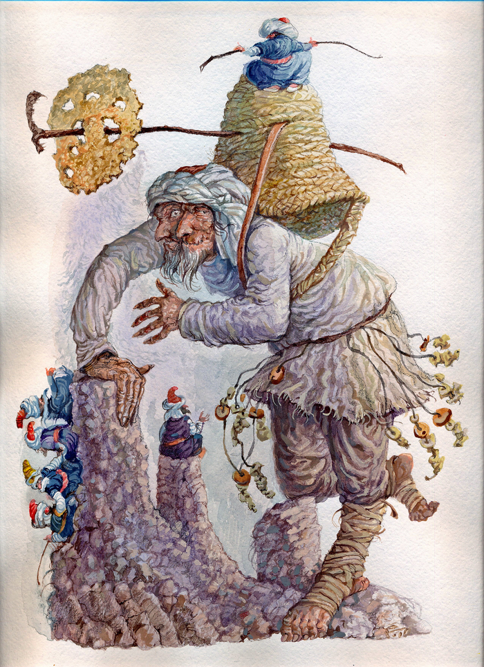 И снова восток. Переосмысливаю Синдбада с почеркушки.