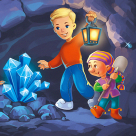 Гномы показывают пещеру с кристаллами