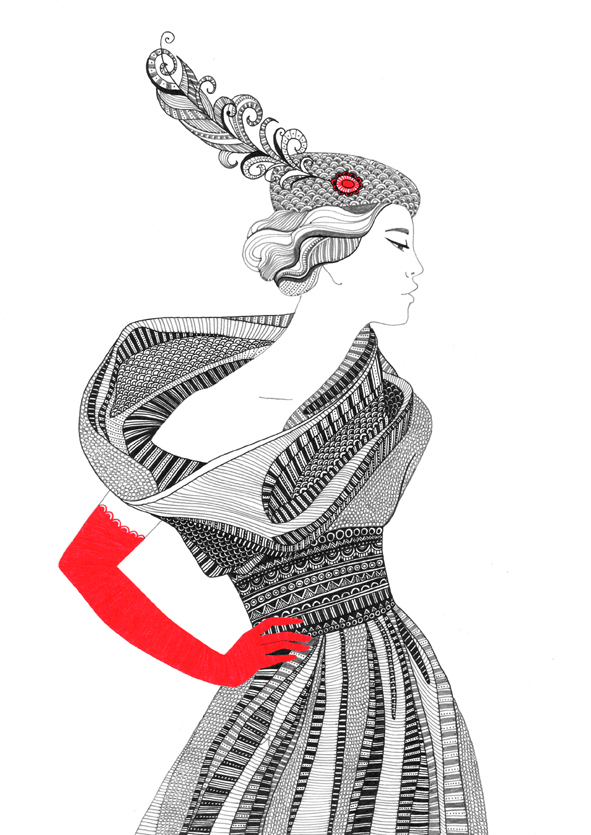 Дамочка в красных перчатках