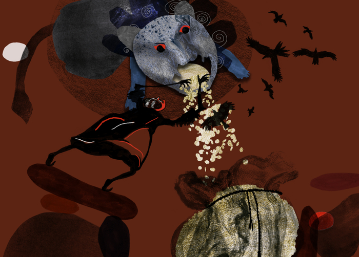 Восьмая иллюстрация к тибетской сказке